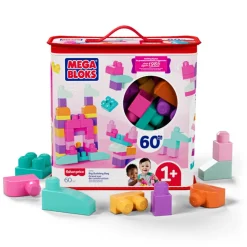Mega Block Big Building Bag (60 klosser) - Pink