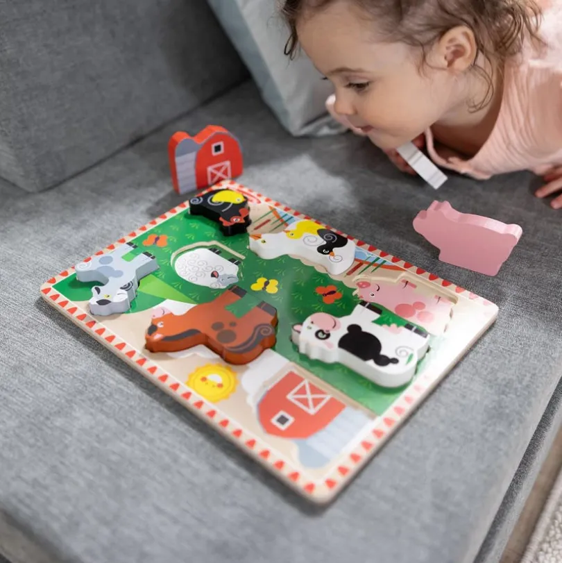 Melissa & Doug trebrettet puslespill bondgård