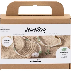 Mini DIY-set smykker, halskjede og armbånd i aventurin