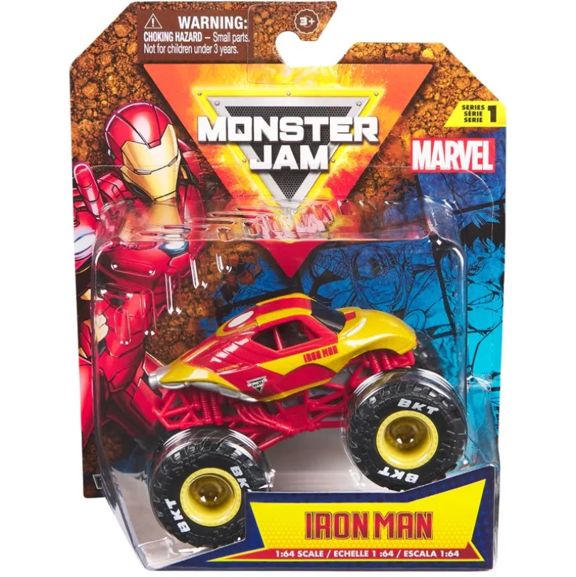 Monster Jam 1:64 Marvel Enkelpakke - Iron Man