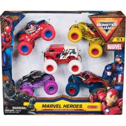 Monster Jam 1:64 Marvel 5-pakning