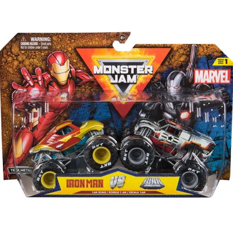 Monster Jam 1:64 Marvel 2-pakning - Iron: War Machine