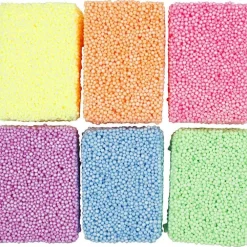 Myk skum, neonfarger, 6x10 g