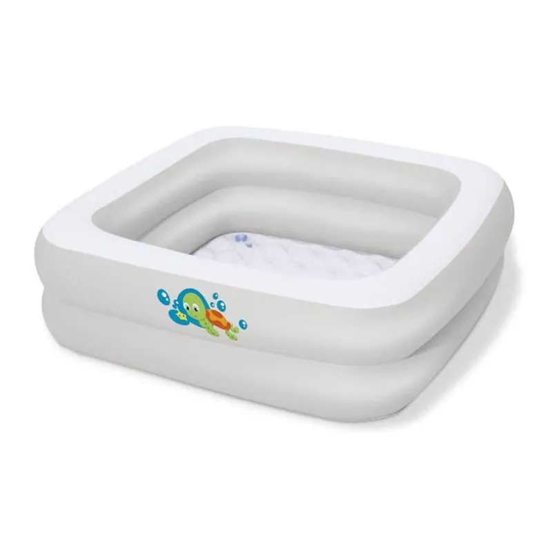 Oppblåsbar babypool 86x86 cm med quiltad bunn – Bestway Scrub-A-Dub
