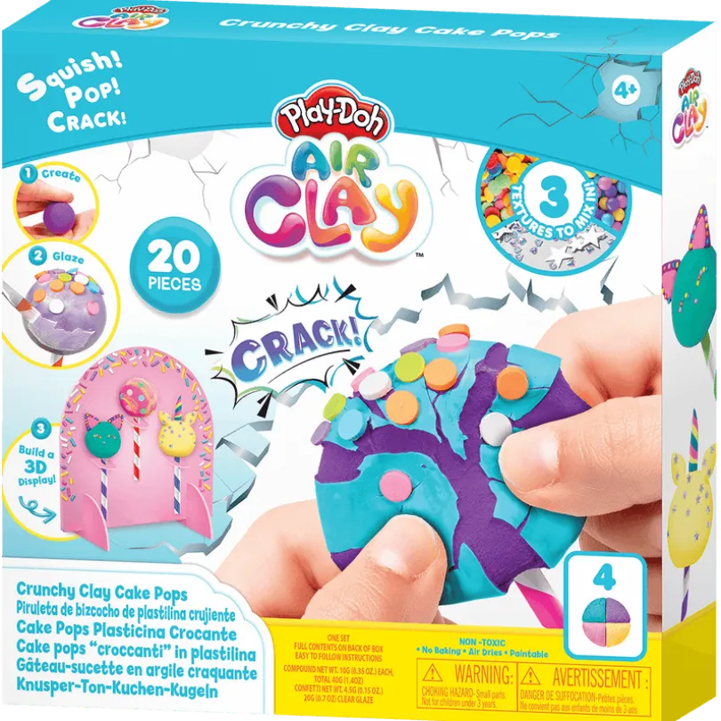 Play-Doh, Air Clay Crackle Surprise 3 Cake Pops