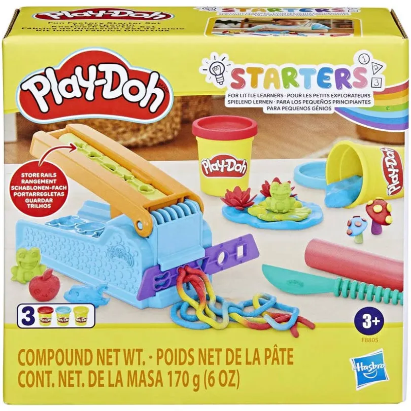Play-Doh Fun Factory Starter Set med verktøy og 3 bokser leire
