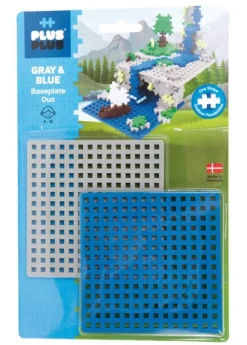 Plus-Plus - Baseplate / 2 pcs Blue/Grey