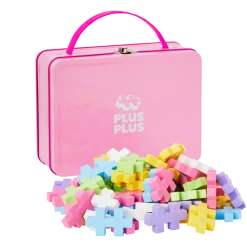 Plus-Plus BIG 3D Byggesett 70 deler i metallboks (Pastell)