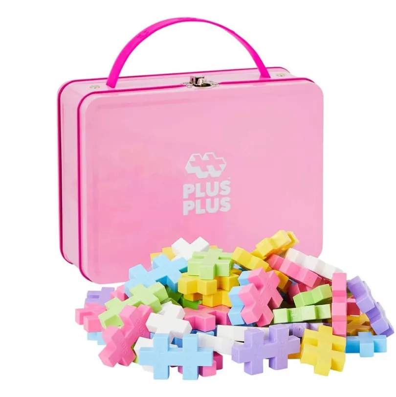 Plus-Plus BIG 3D Byggesett 70 deler i metallboks (Pastell)