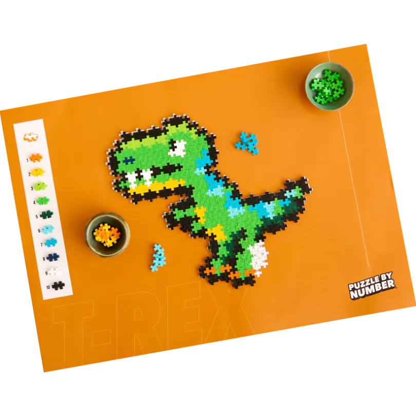 Plus-Plus Puslespill Etter Nummer T-Rex 250 stk