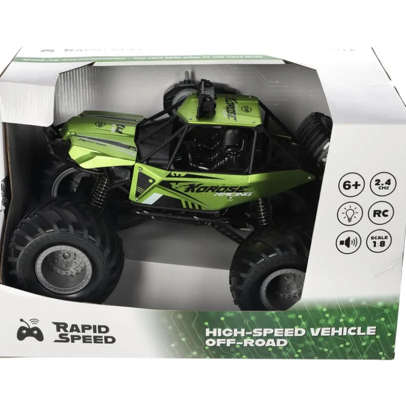 Rapid Speed - R/C Offroad car med lyd og lys 1:8 2,4 Ghz 6år