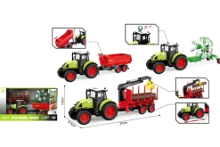Rapid Speed - Traktor med vogn & 2 maskiner 1:20