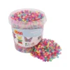 Rørperler i bøtte 5000 stk glitter