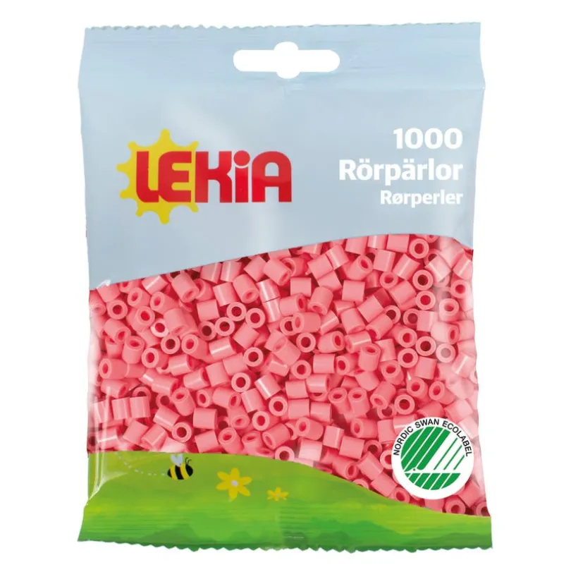 Rørperler 1000 stk Varmrosa