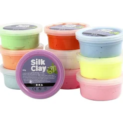 Silk Clay®, blandede farger, Basic 2, 10x40 g