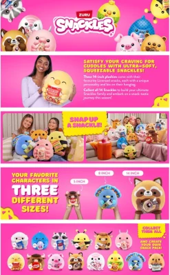 Snackles S3 Core Licensed Plush 14