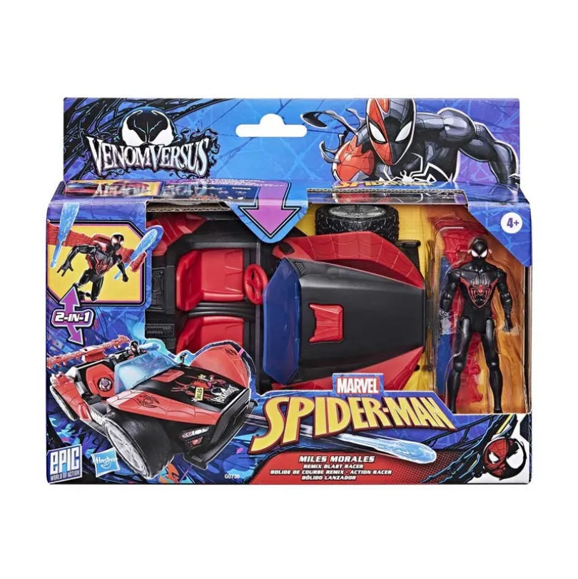 Spider-Man 4 Inch VenomVersus Miles Remix Blast Racer