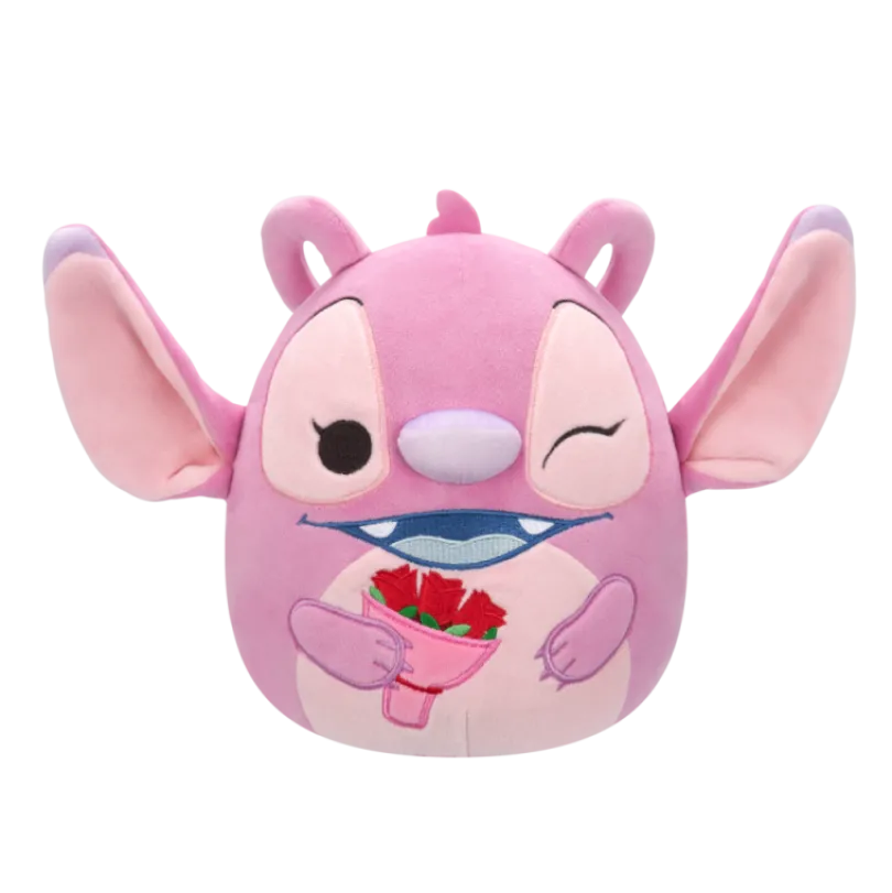 Squishmallows 20 cm Disney Angel med Bukett