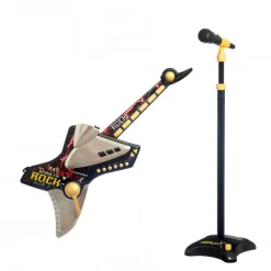 Stage, Batteridrevet rockegitar med mikrofonstativ