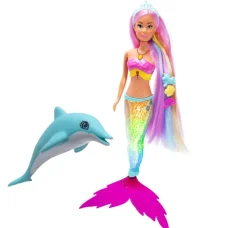 Steffi Love Mermaidizing dukke med lysende hale og delfin