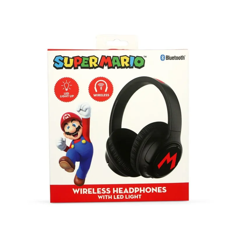 SUPER MARIO Headphone Over-Ear Wireless LED Light Sharing Aux