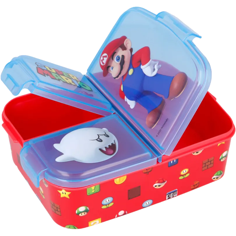SUPER MARIO, Matboks med flere rom, 18 x 13 cm