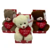 Sweeties - Valentine Bamse 15 cm med hjerte i myk plysj