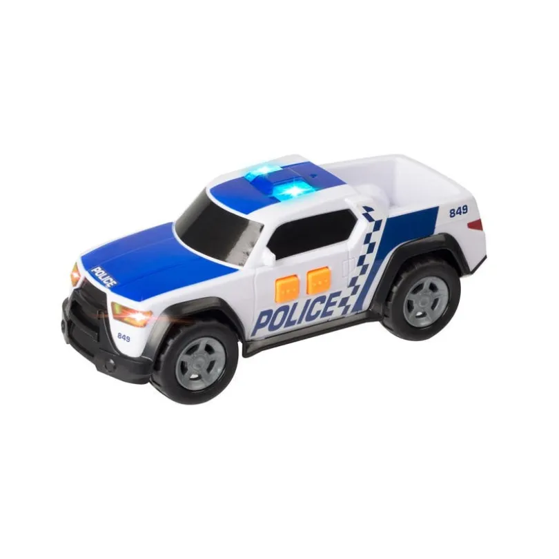 Teamsterz, politibil pickup 15 cm med lyd & lys