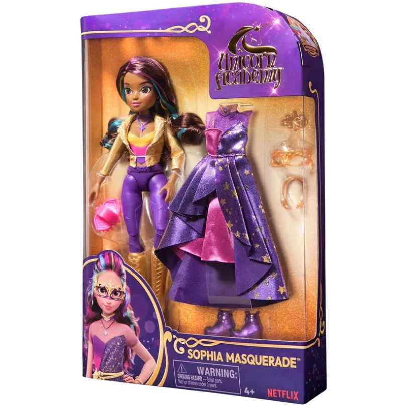 Unicorn Academy, Dlx Dukke Sophia Maskerade 24 cm