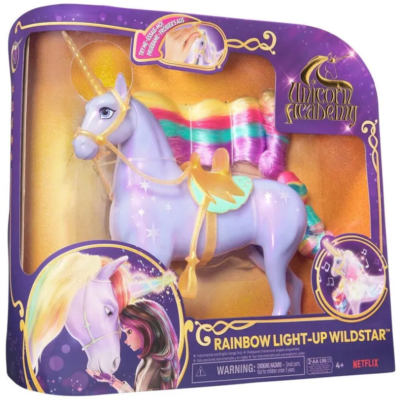 Unicorn Academy, Rainbow Light Up Wildstar 28 Cm