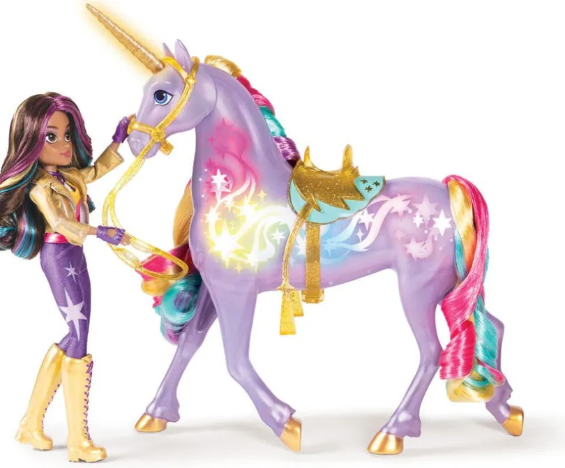 Unicorn Academy, Rainbow Light Up Wildstar 28 Cm