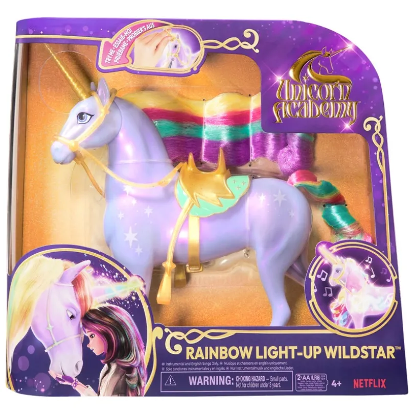 Unicorn Academy, Rainbow Light Up Wildstar 28 Cm