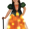 Utkledning - Halloween Heks med lys 5-7 år