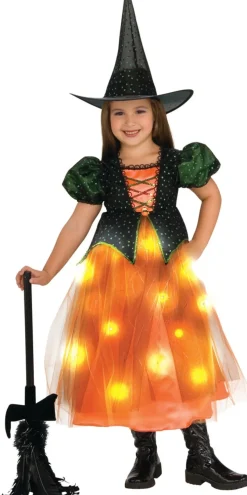 Utkledning - Halloween Heks med lys 5-7 år