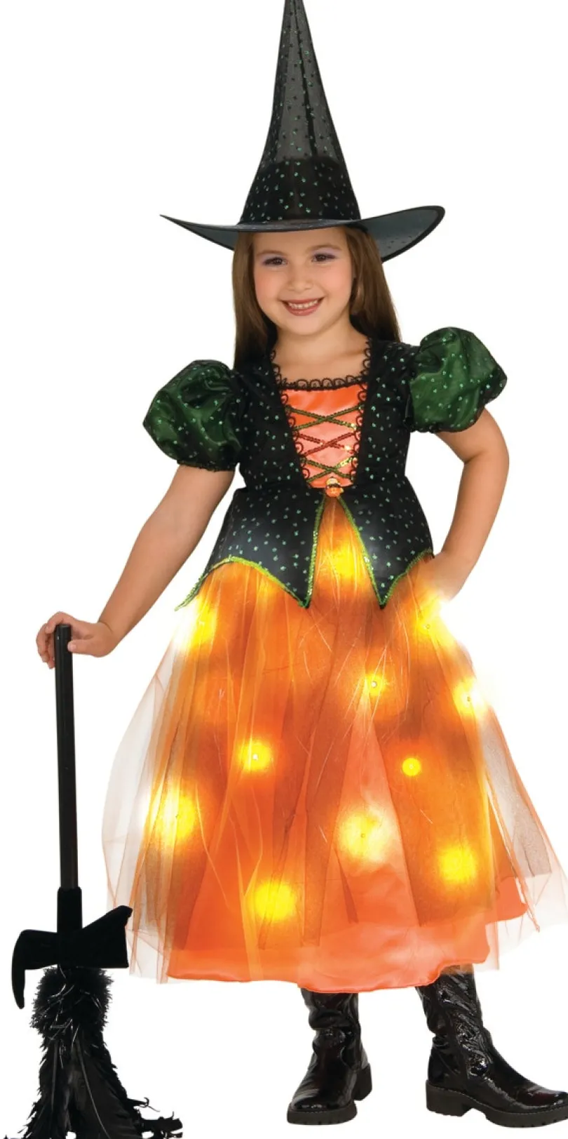 Utkledning - Halloween Heks med lys 5-7 år