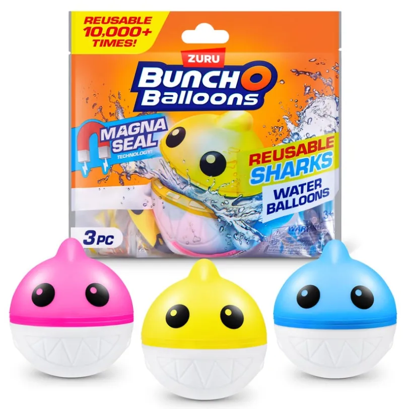 Vannballonger gjenbrukbare Hai 3-pack – ZURU Bunch O Balloons