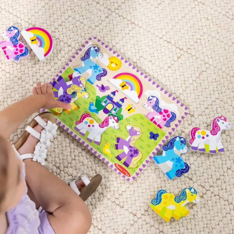 Wooden Chunky Puzzle Unicorn