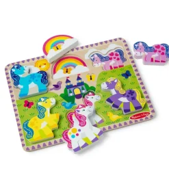 Wooden Chunky Puzzle Unicorn