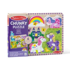 Wooden Chunky Puzzle Unicorn