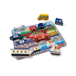 Wooden Chunky Puzzle Vehicles